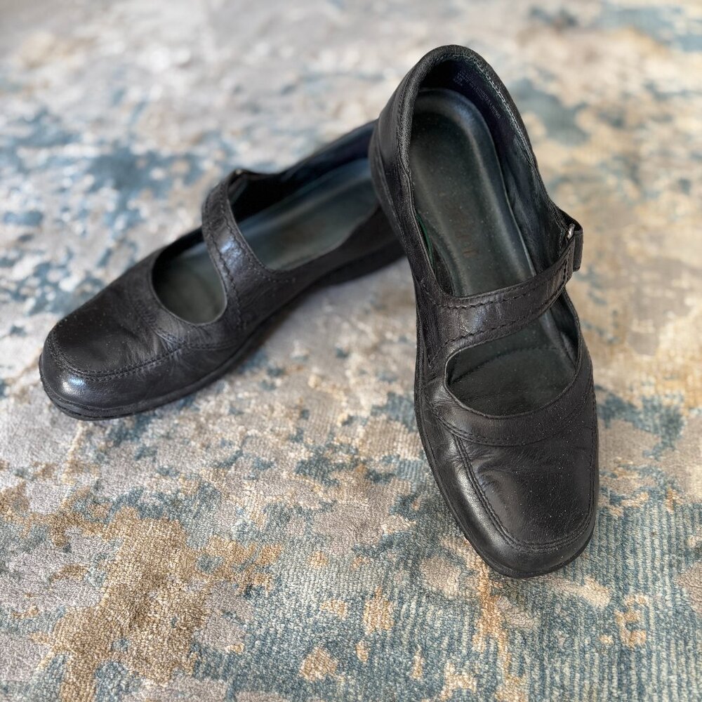 Umberto Raffini Black Leather Mary Jane Women's Shoes EU 38